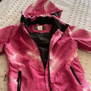 Girls pink snowboarding jacket size (18) xl